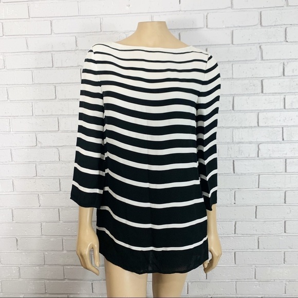 Ralph Lauren Black Linette Graduated Striped Top - Picture 1 of 8
